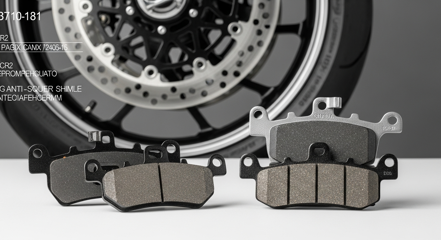 Premium brake pad set with Bosch ATE TRW branding displayed on automotive parts