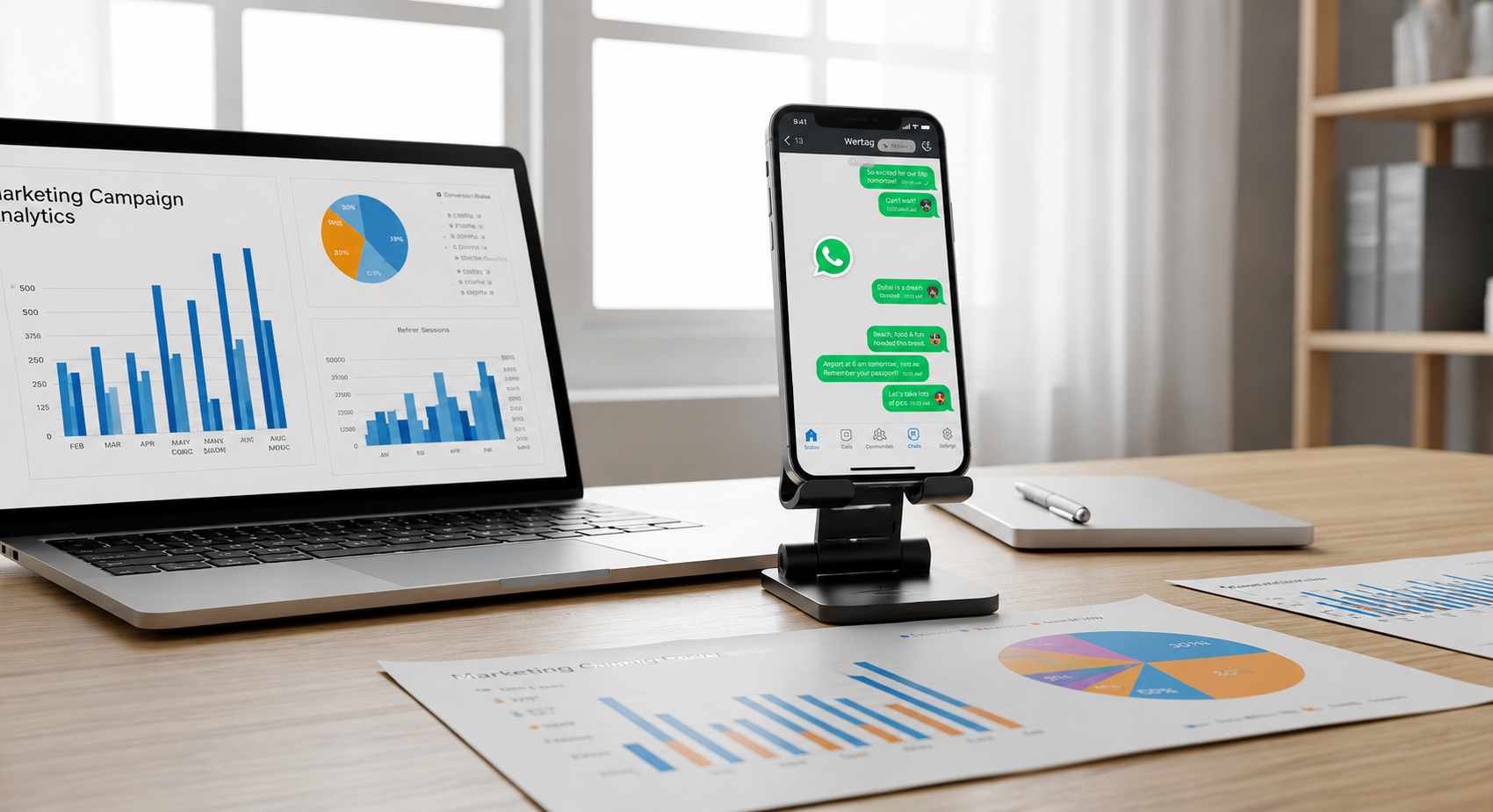 Landbot WhatsApp Chatbot interface showing automated customer conversations and business messaging features