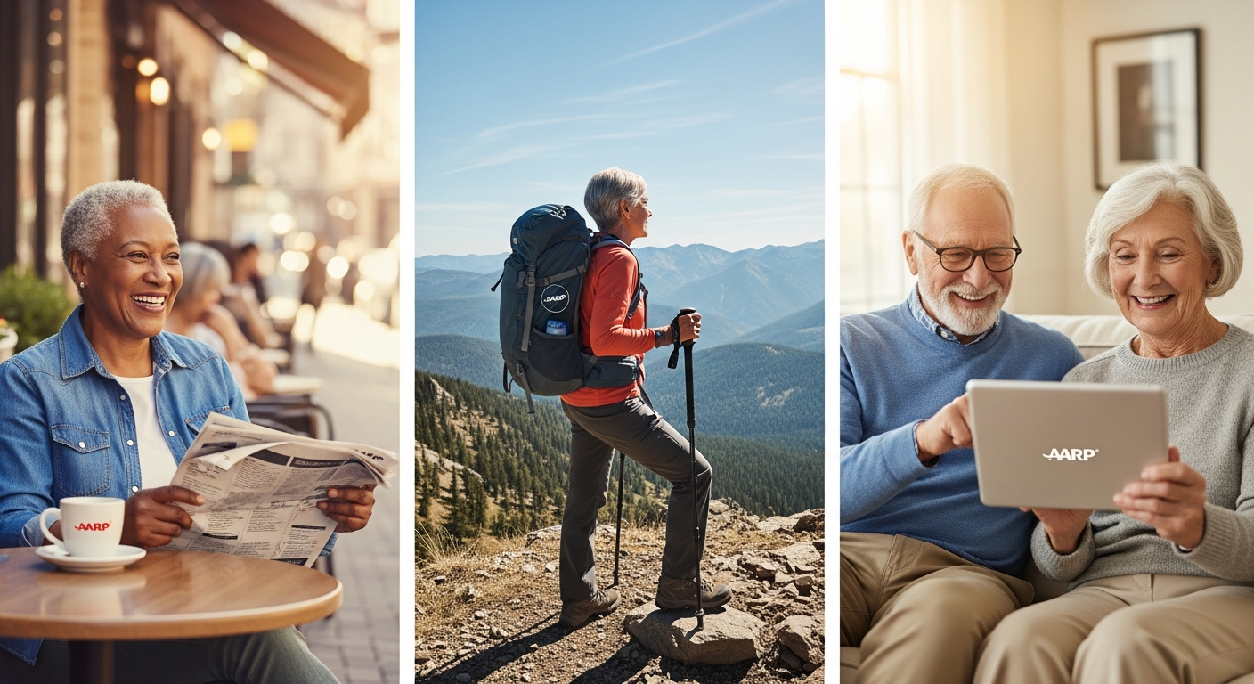 AARP membership card and discount benefits guide for active adults