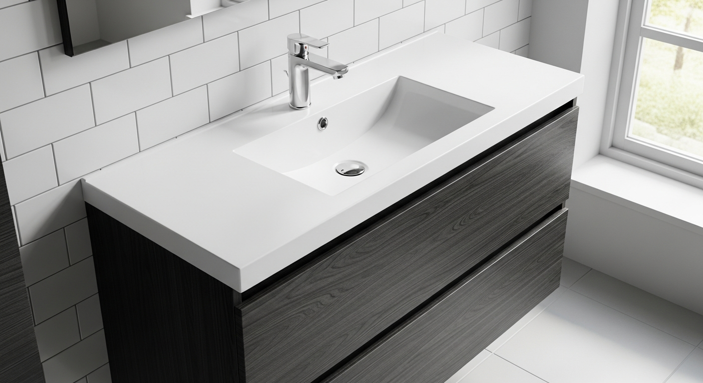 Modernes Waschtisch Set mit Unterschrank in zeitgenössischem Design für Badezimmer