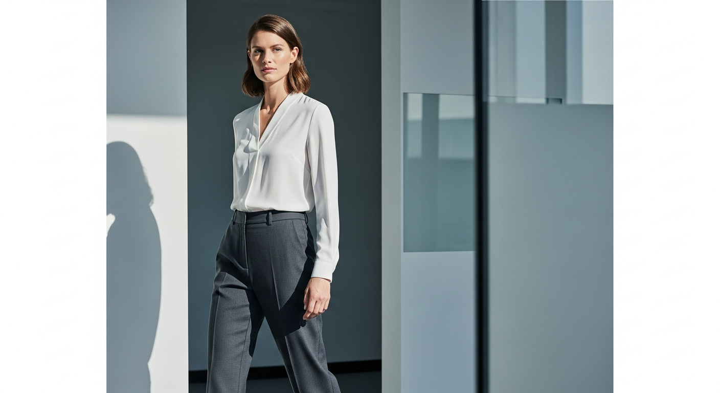 Forcast Nikki Tailored Pants for Women in black professional style