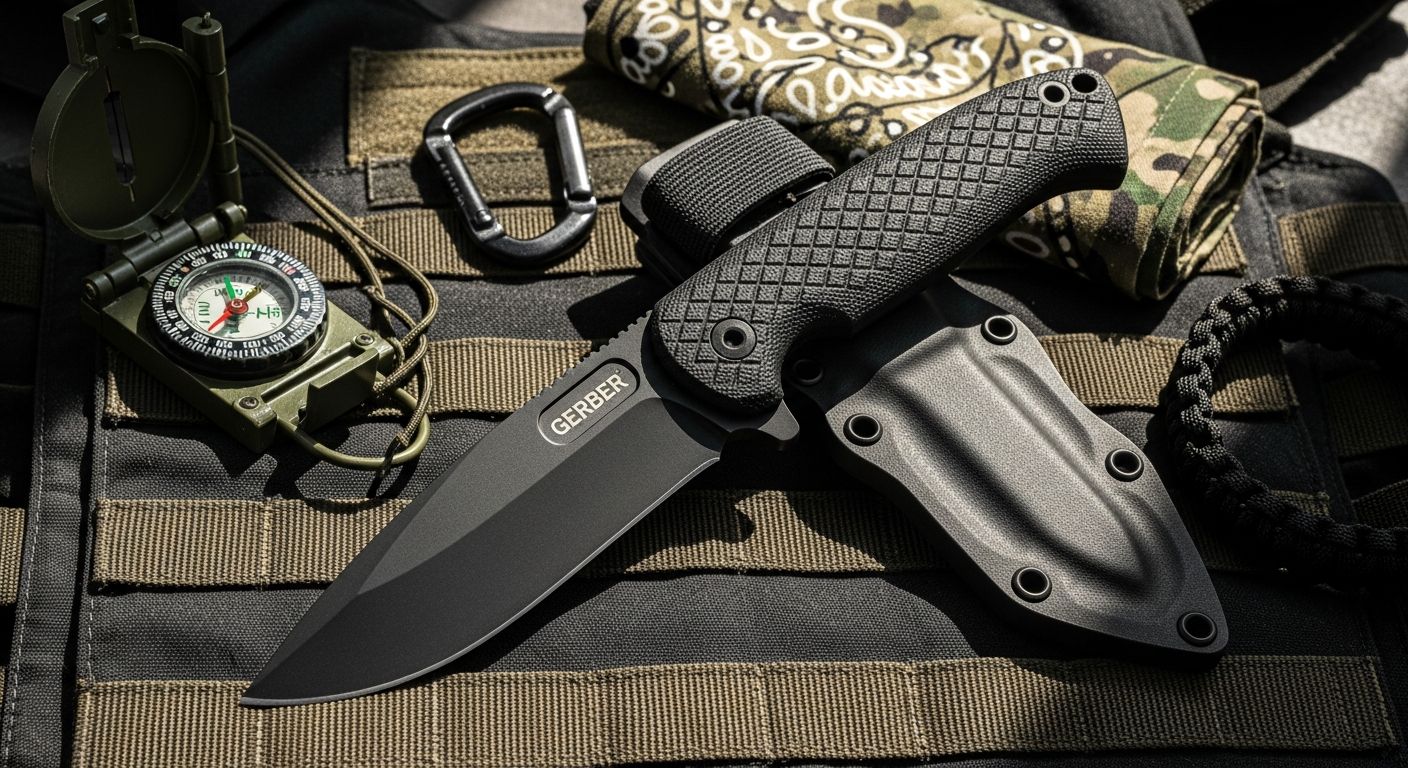 Gerber StrongArm fixed blade tactical knife with ceramic coated steel blade