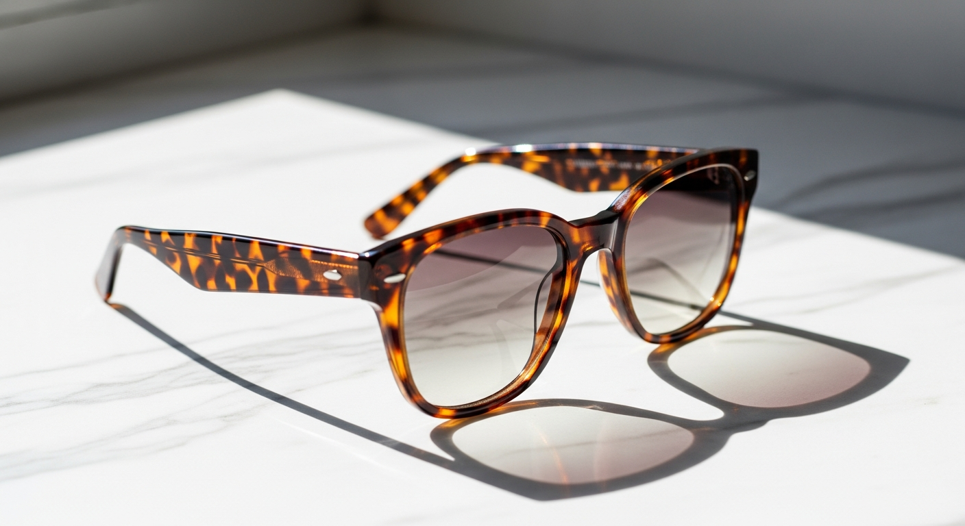 Illesteva Leonard luxury sunglasses in tortoise acetate with UV400 lenses