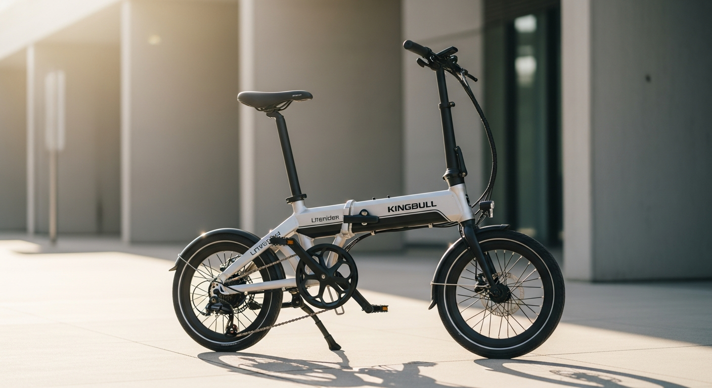 Kingbull Literider 2.0 folding commuter e-bike displayed in compact folded position