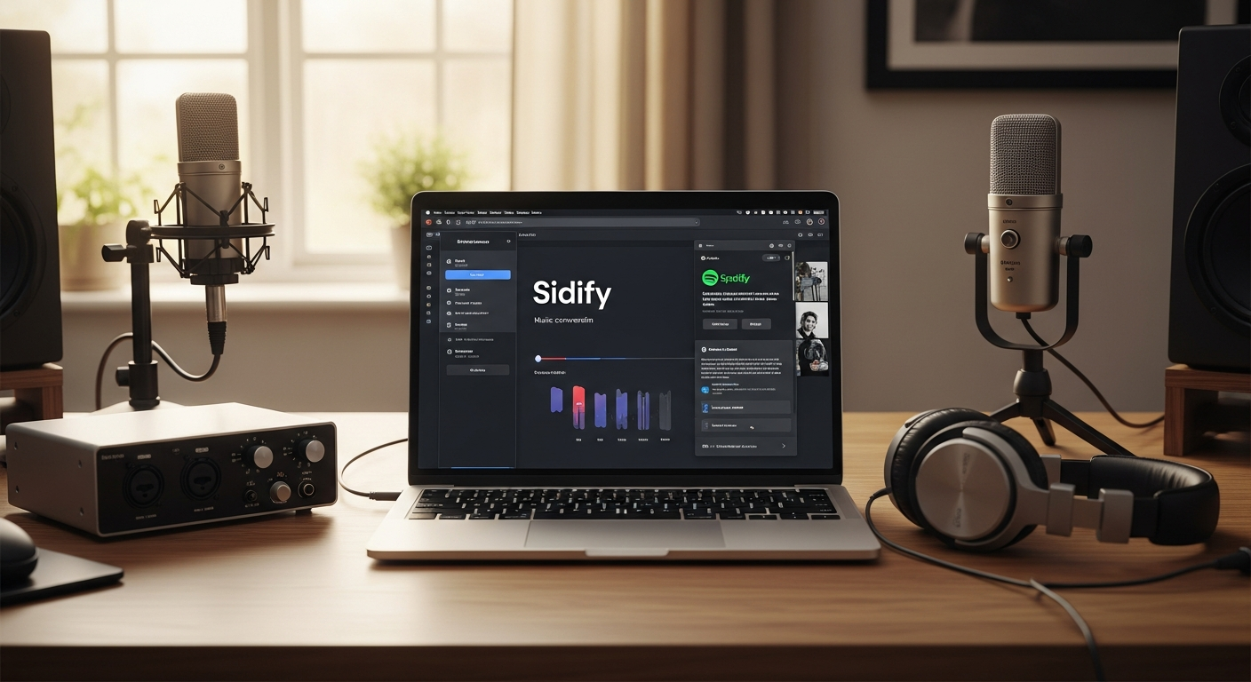 Sidify Music Converter interface showing Spotify to MP3 FLAC conversion options