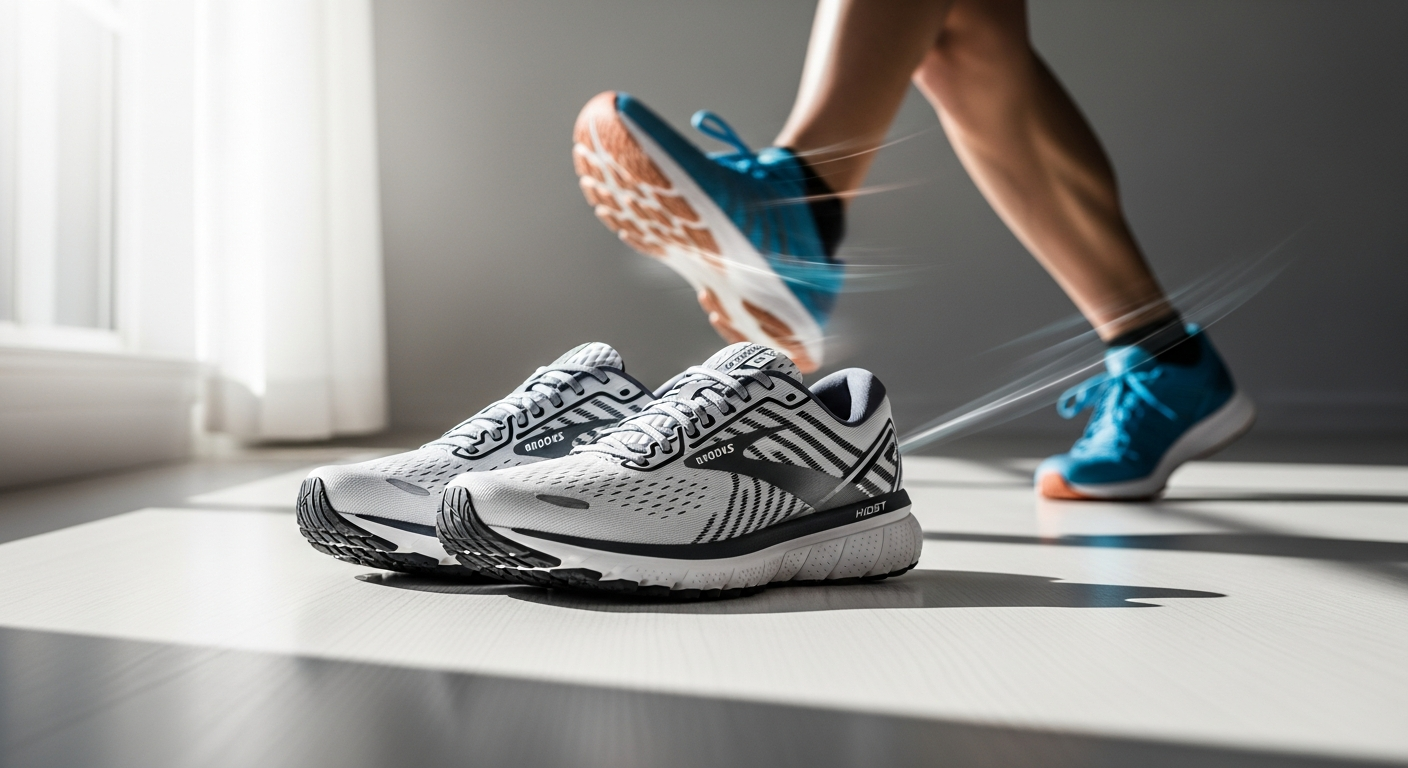 Brooks Ghost 16 running shoe displayed on white background showing neutral trainer design