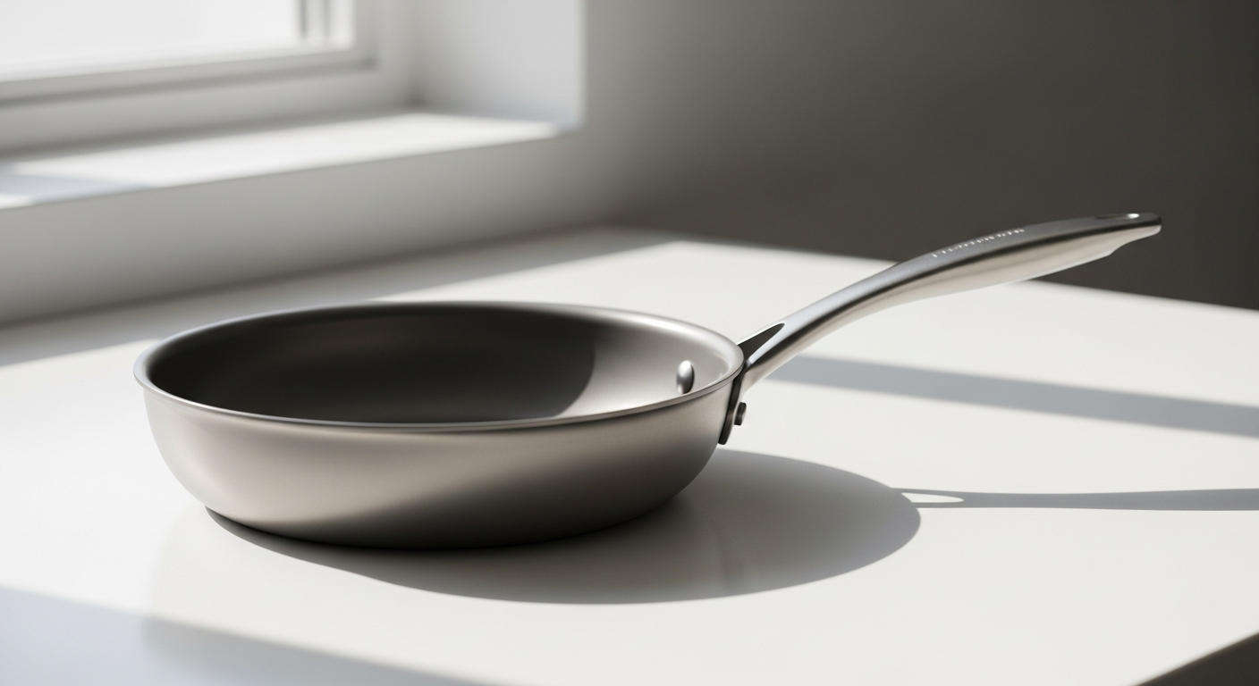 Taima Pure Titanium Classic Pan Pro cookware with medical-grade titanium construction and SlipScale surface technology