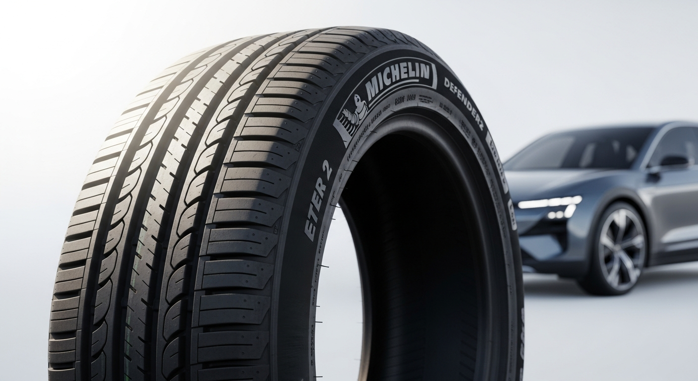 Michelin Defender2 all-season tire mounted on modern electric vehicle wheel