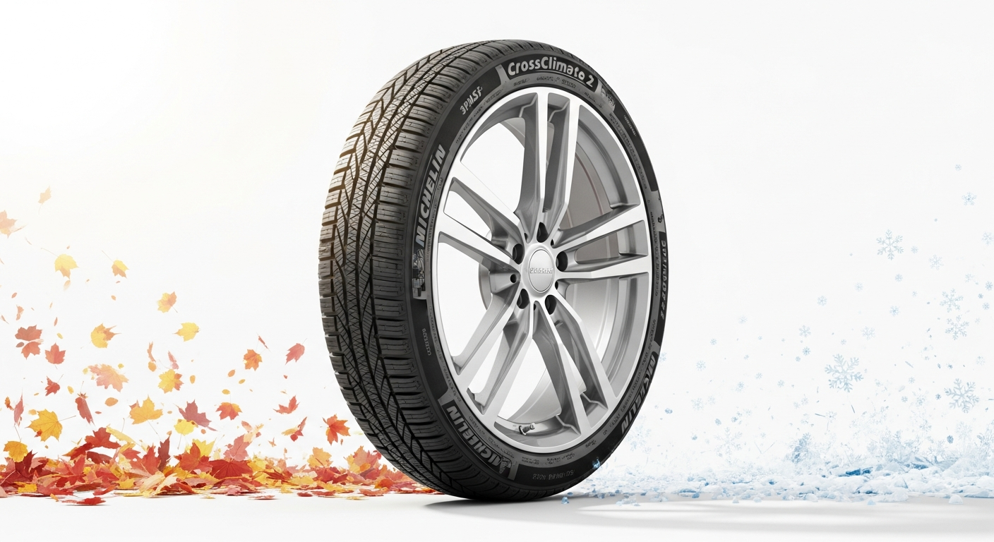 Michelin CrossClimate 2 all-season tire tread pattern close-up detail