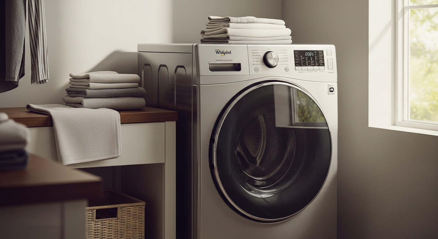 Whirlpool WPD 2836W ADS IT washer dryer combo unit in stainless steel finish