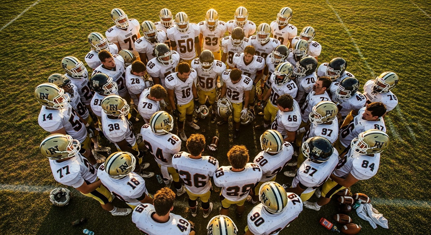 Big Game Team Issue Gamer Football with premium leather and raised overlay stripes for high school competition