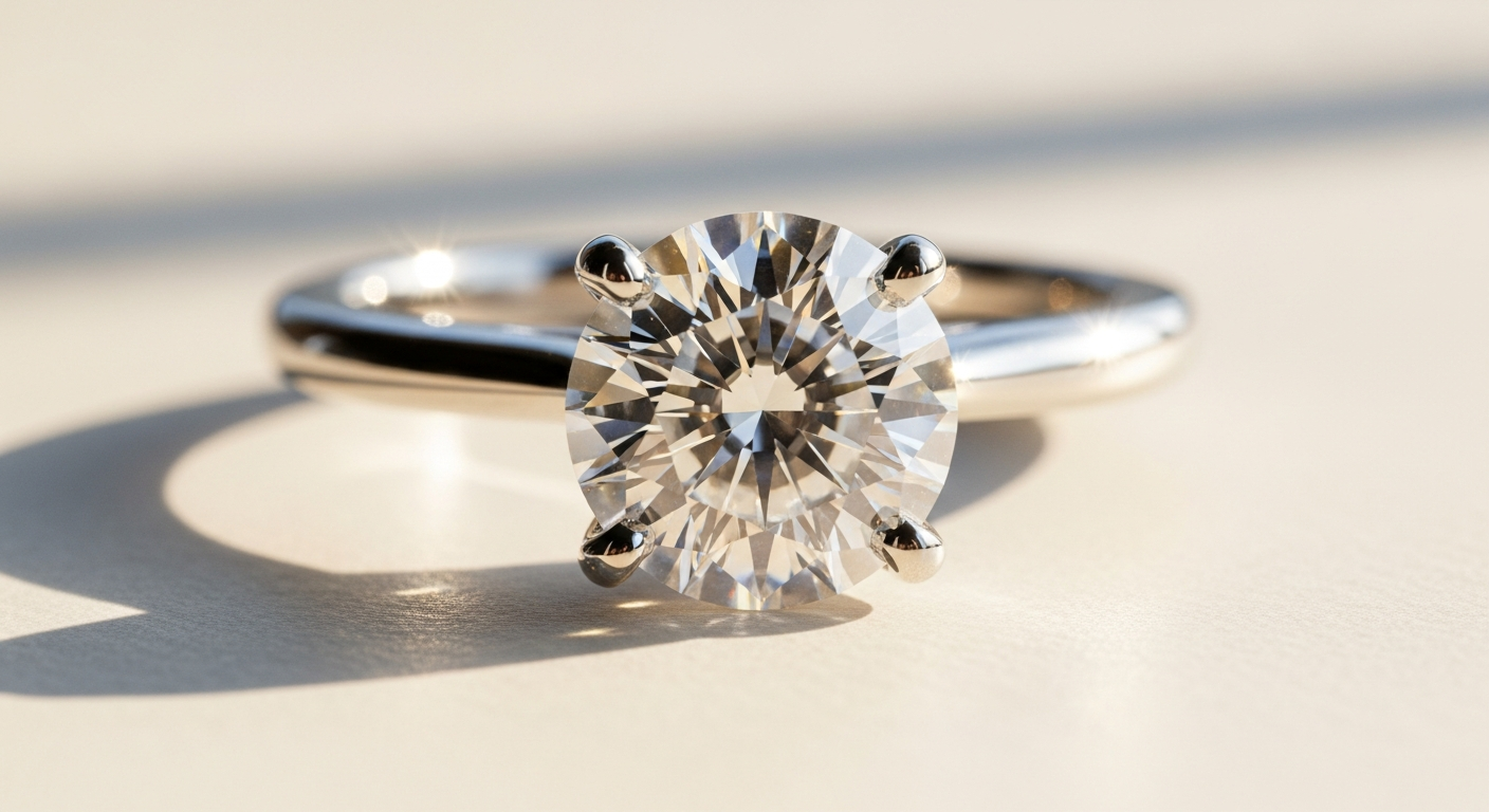 Certified lab grown diamond displaying brilliant facets and polished clarity for fine jewelry.