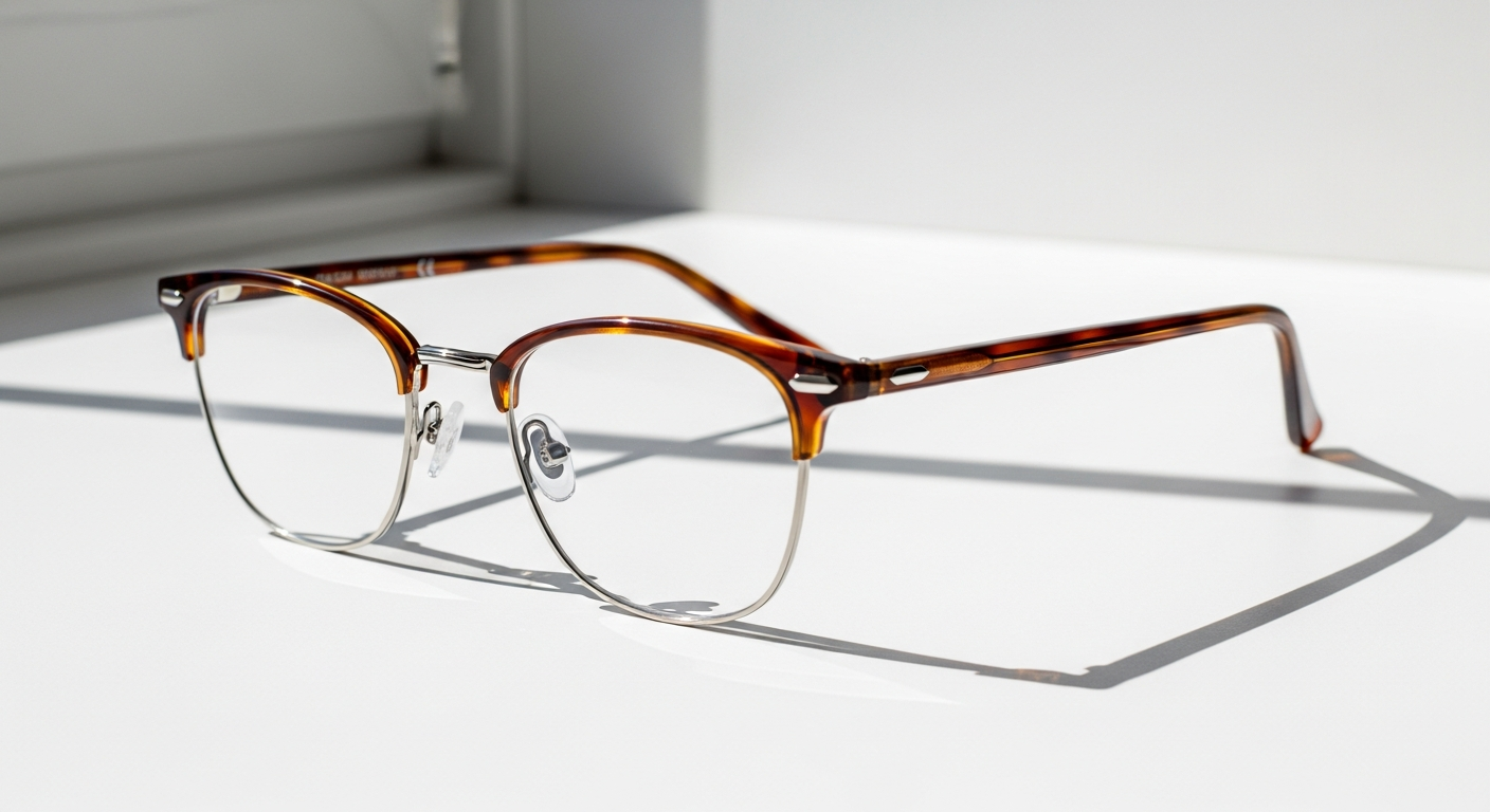 Bailey Nelson Homer eyeglasses featuring wire-acetate hybrid frames in multiple color options