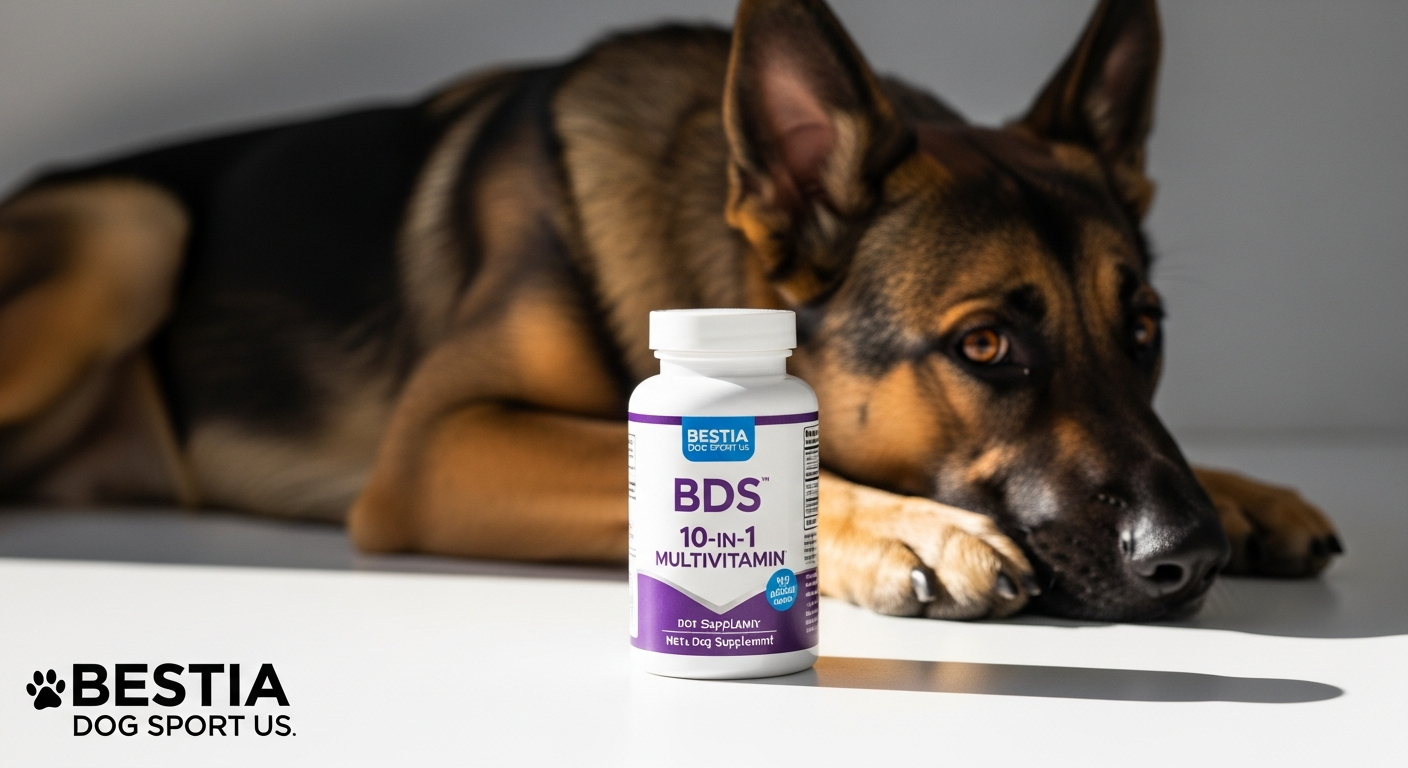 BDS 10-in-1 dog multivitamin supplement soft chews for working dogs