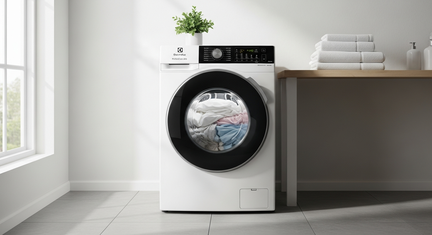 Electrolux PerfectCare 800 washing machine with digital display and control panel