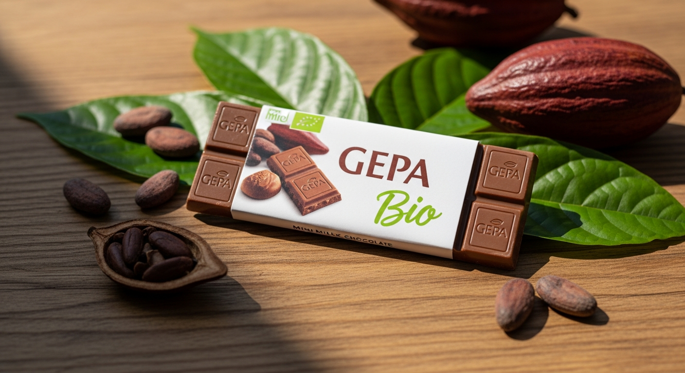 GEPA Organic Mini Milk Chocolate Bar fair trade ethical snack product