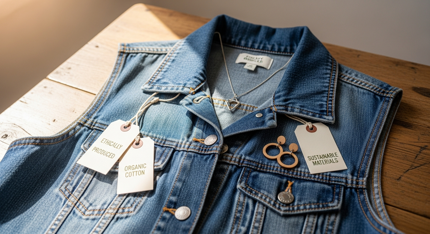 Gabrit Cut-Out Blue Denim Vest by HORDE STUDIO showcasing bold artistic design