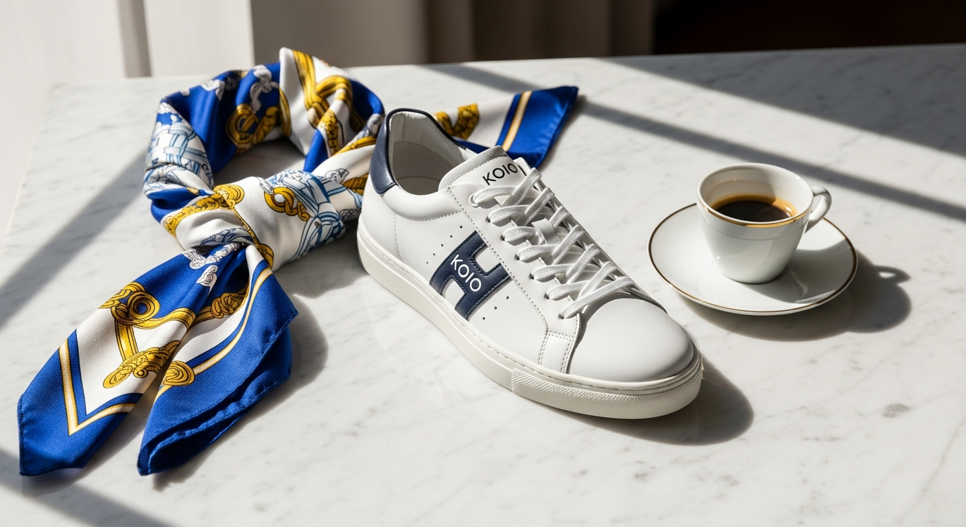 Koio Capri Leather Sneaker minimalist white Italian handcrafted shoe