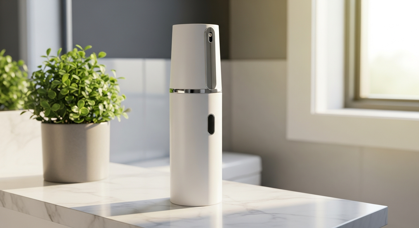 LooLoo Automatic Touchless Toilet Spray Freshener device with smart sensor technology