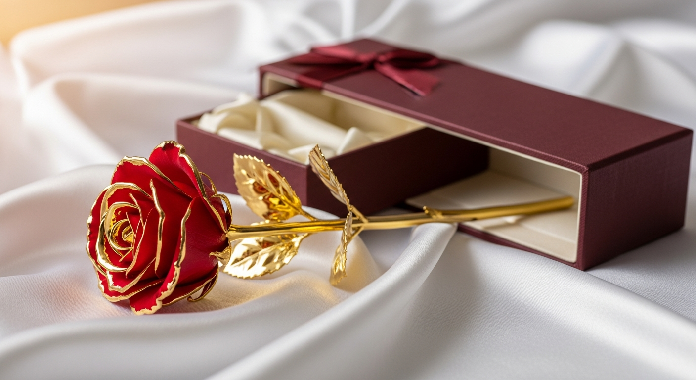 11-inch personalized 24k gold dipped rose with custom engraving for anniversary