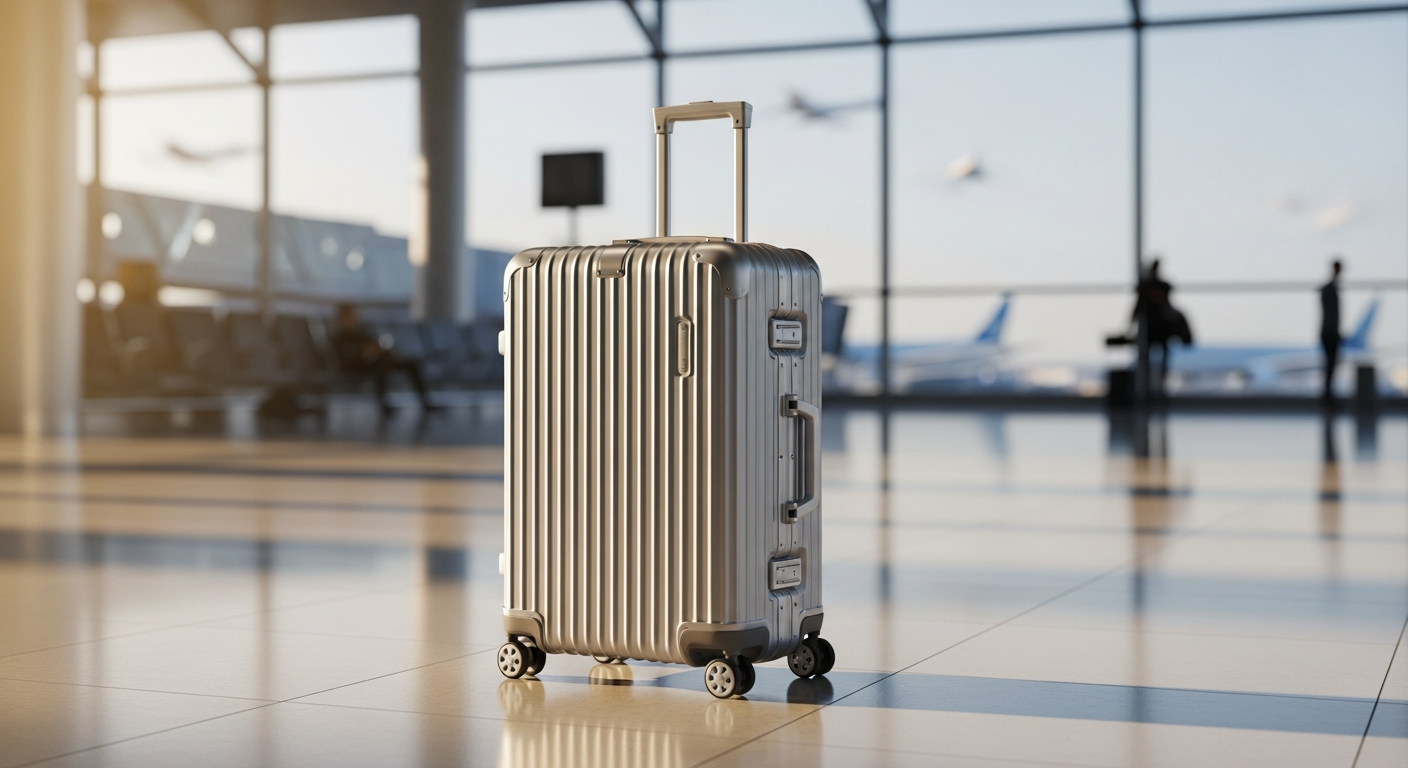 Greenwich Doha aluminum frame suitcase in classic design with protective frame structure