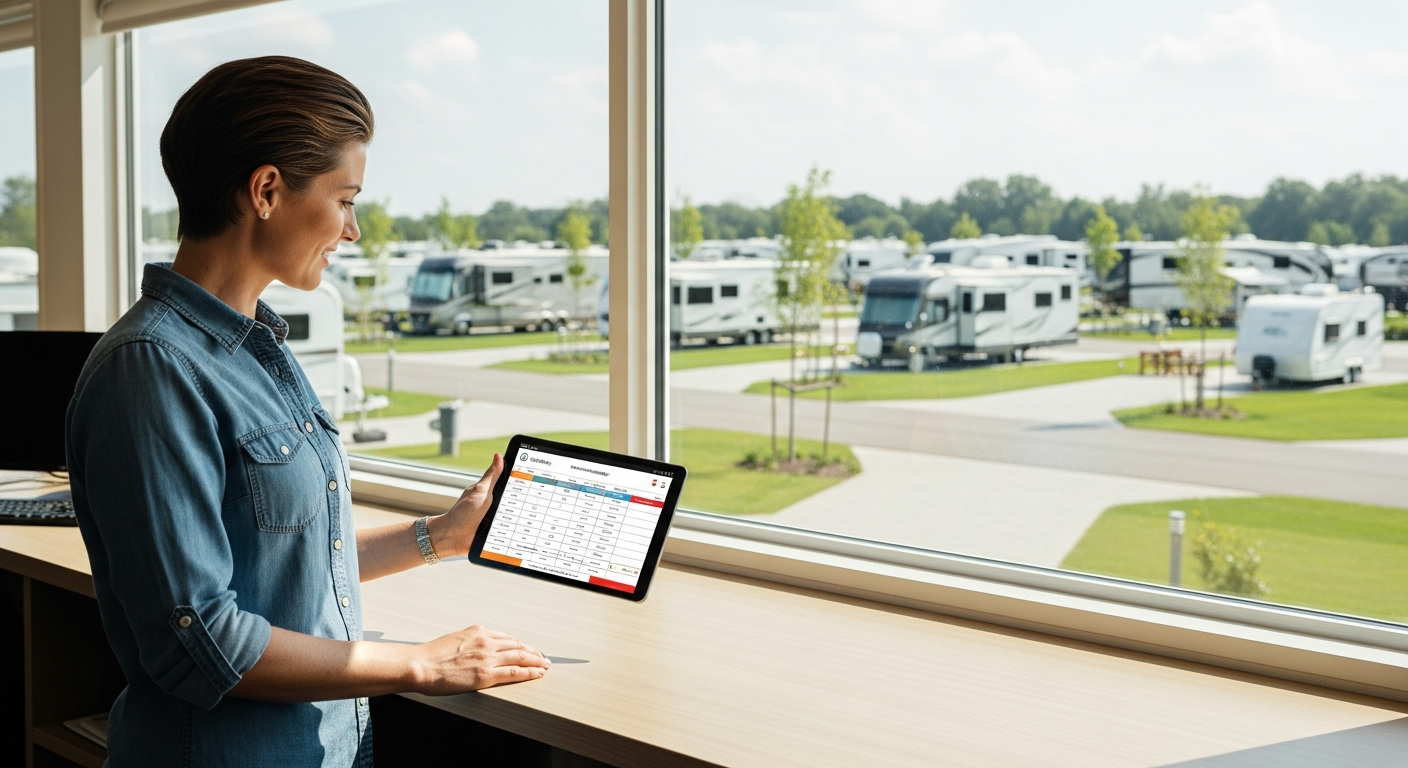 RoverPass campground reservation software dashboard showing dynamic pricing and multi-channel distribution features