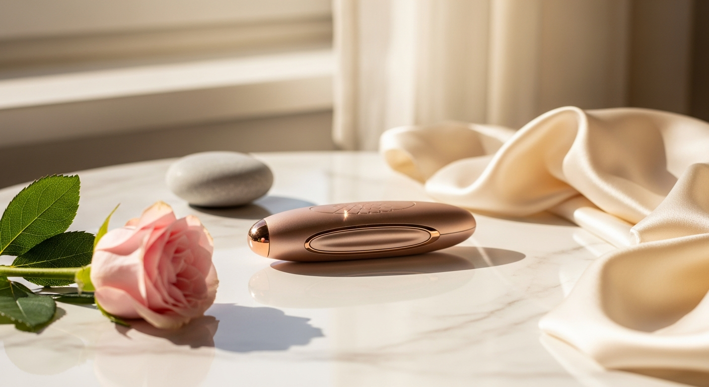 Non-contact clitoral stimulator with Pleasure Air Technology displayed on white background
