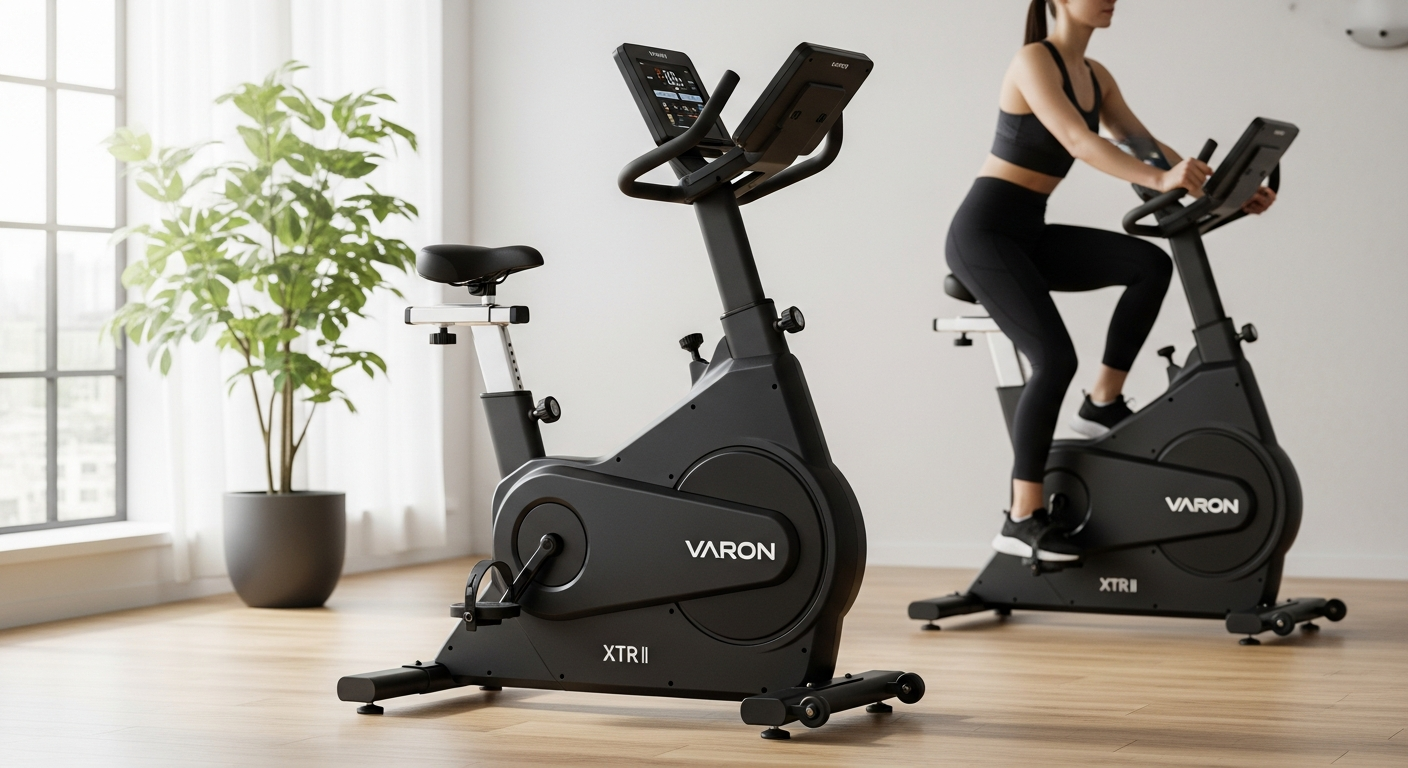 Sporttema Varon XTR II Swedish-built stationary exercise bike with blue LCD display