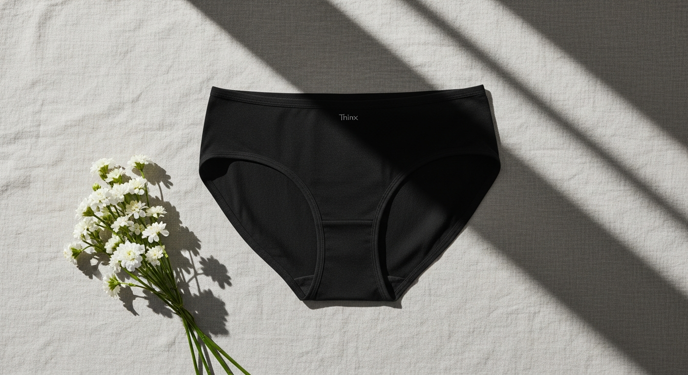 Thinx Hiphugger period underwear product displayed on white background