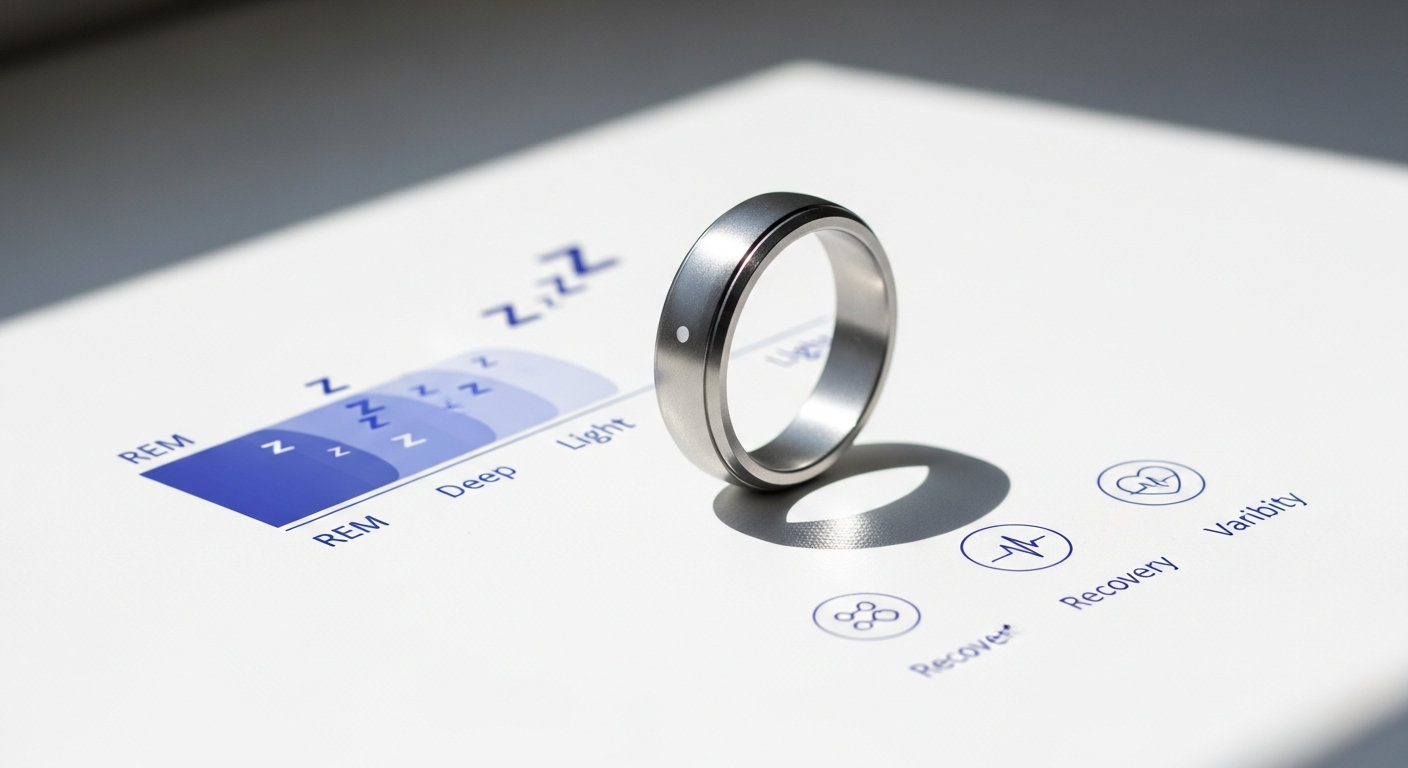 Ultrahuman Ring AIR smart ring displayed on finger showing sleek design and biometric tracking capability
