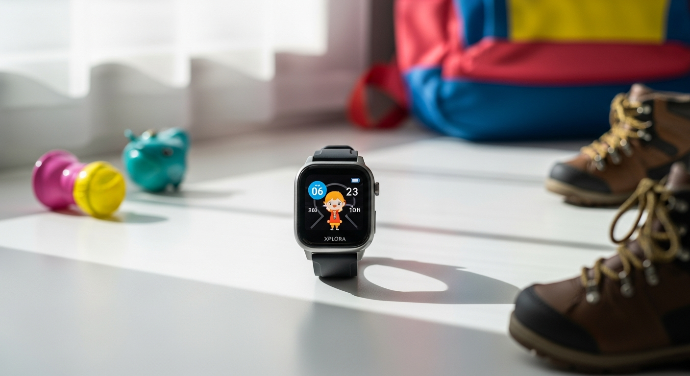 Xplora X6Play kids smartwatch displaying colorful interface and customizable watch face options