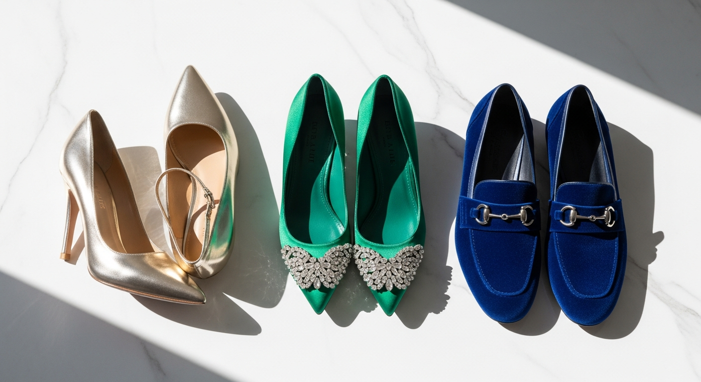 Exclusive designer footwear collection featuring luxury sneakers, heels, boots and flats