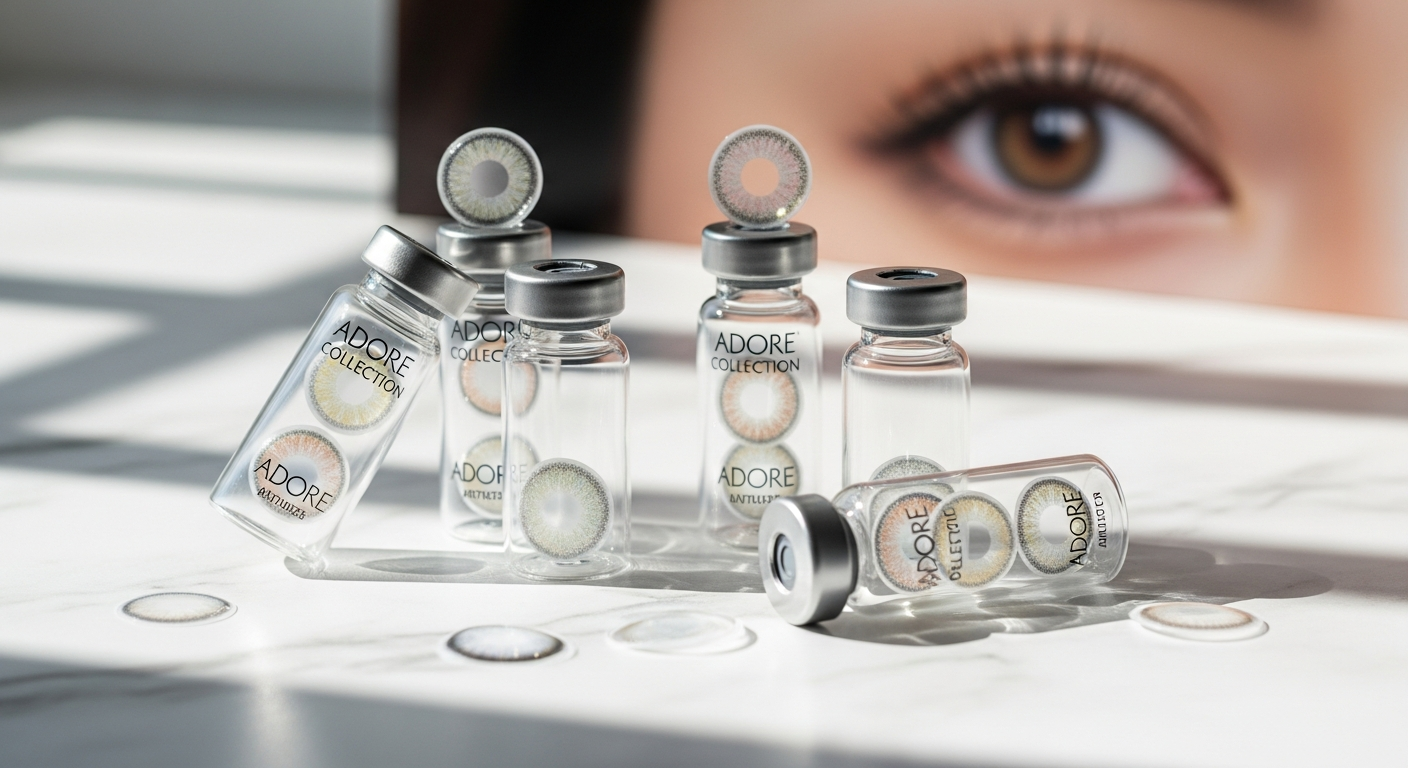Adore Pearl Collection colored contact lenses in Pearl Green and Pearl Blue shades