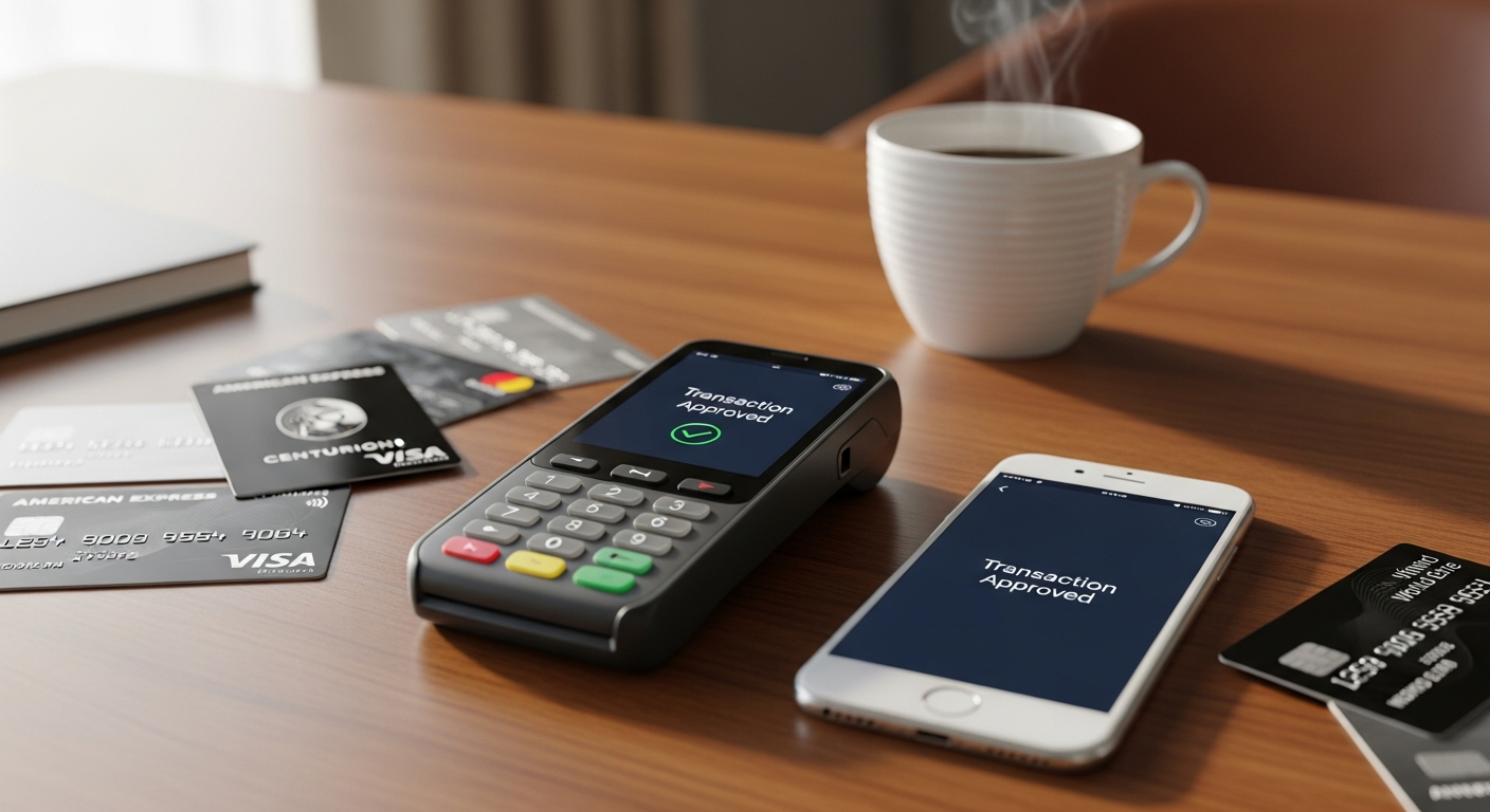 Axerve POS Easy Mini compact payment terminal device with touchscreen display