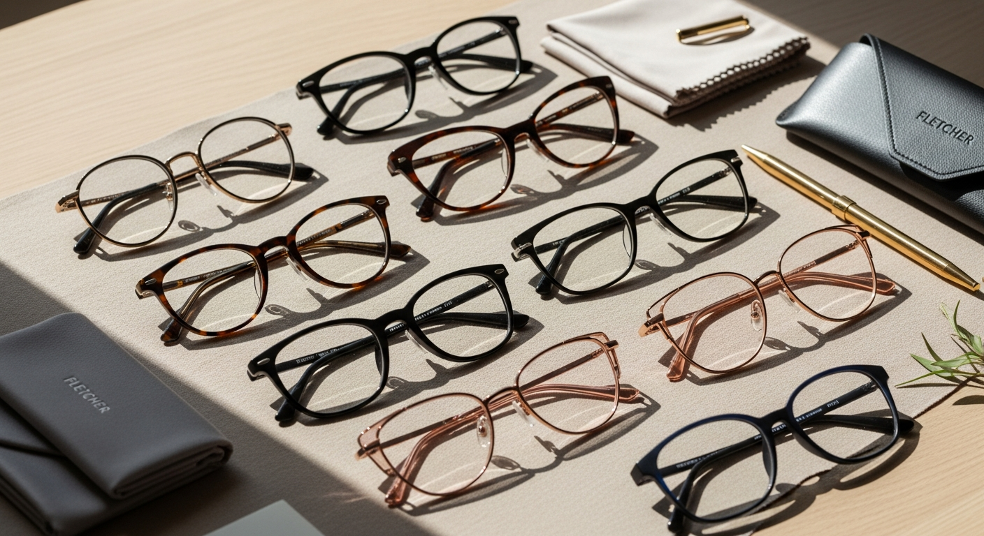 Bailey Nelson Fletcher Gold glasses displayed on a neutral background