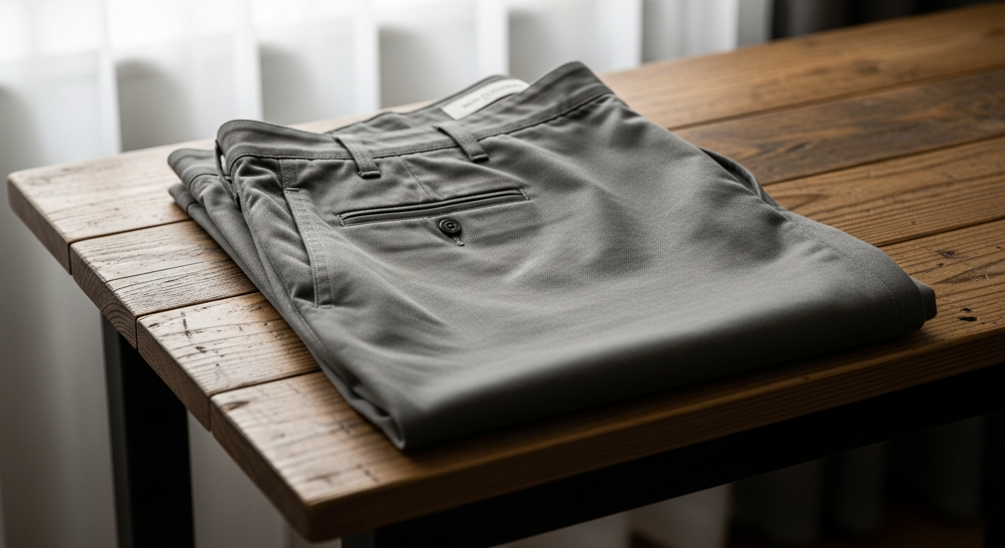 Baronio men's premium cotton trousers displayed showing fabric quality and tailoring craftsmanship