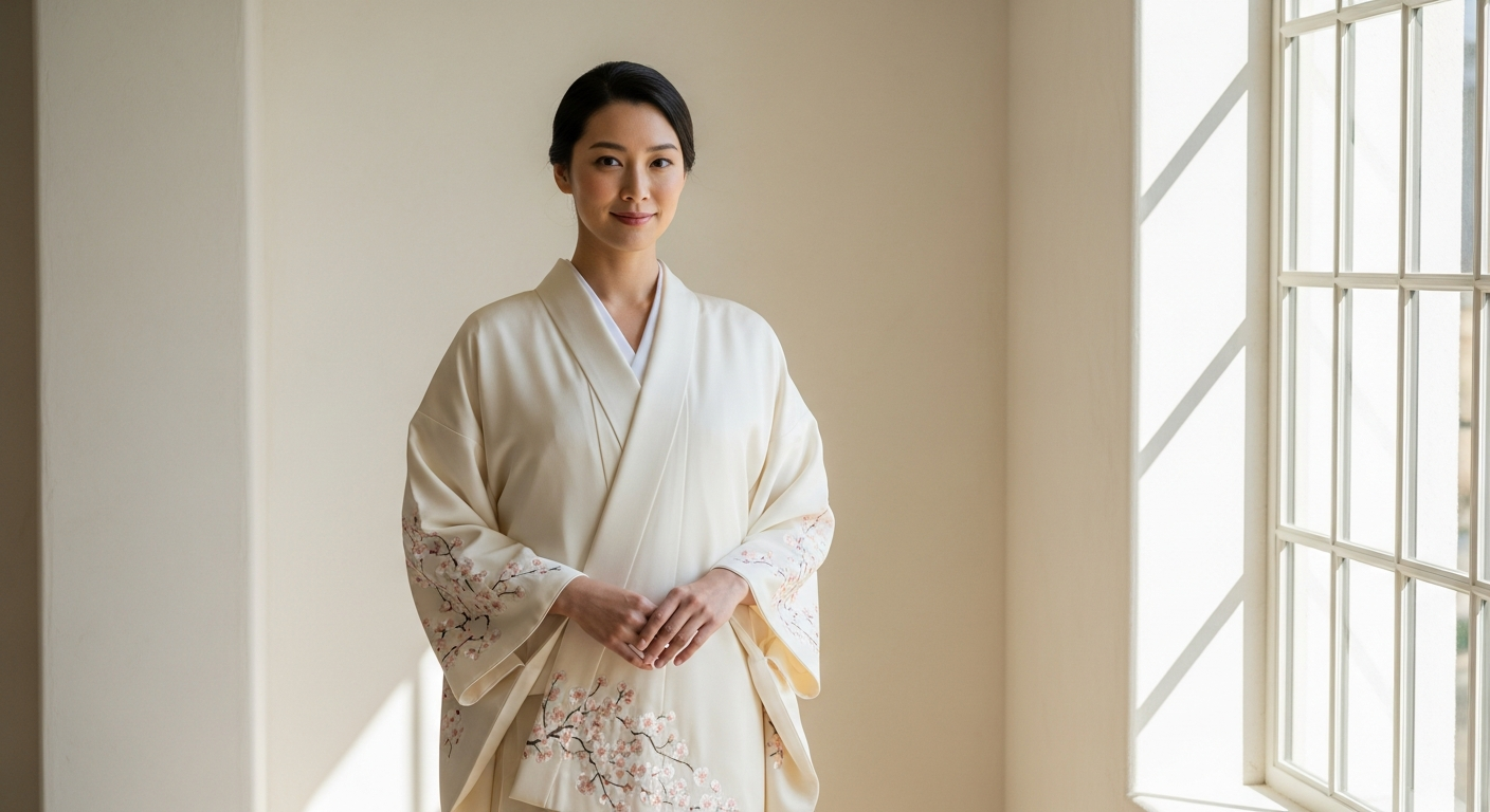 Brahmaki Pureness of Heart Short Kimono in elegant drape sustainable TENCEL Modal fabric
