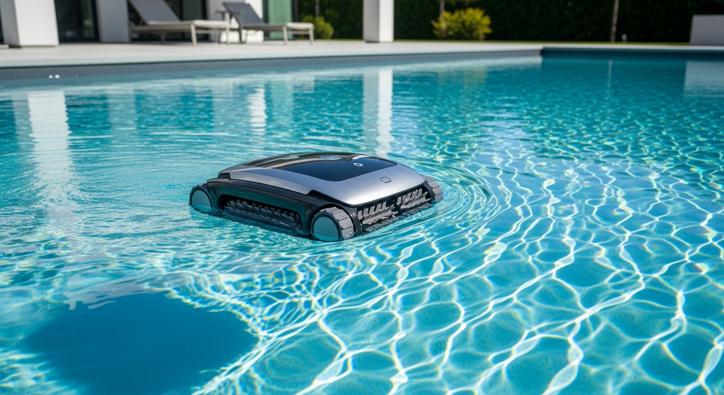 Aiper Scuba S1 2026 robotic pool cleaner cleaning pool autonomously with app control