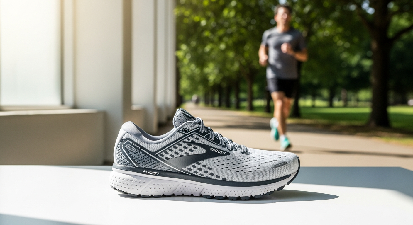 Brooks Ghost 18 running shoe displayed on neutral background showing side profile