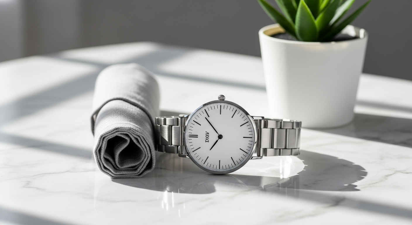 Daniel Wellington Iconic Link minimalist stainless steel watch with link bracelet