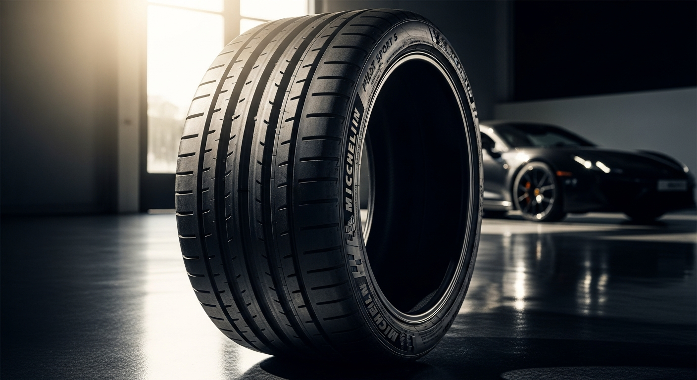 Michelin Pilot Sport 5 tire showcasing premium summer performance design and advanced tread pattern