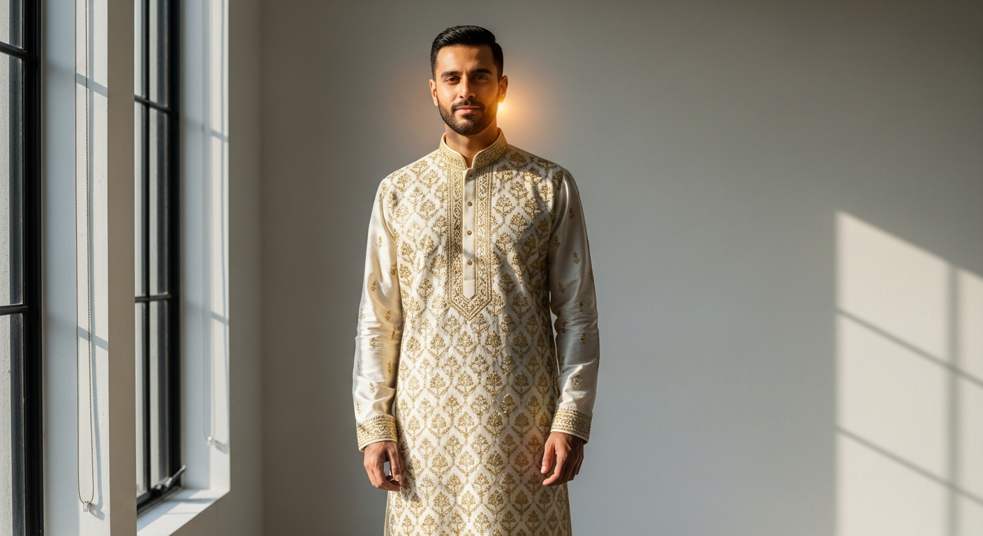 Afshaan Kurta Set with Flowy Trousers in premium fabric