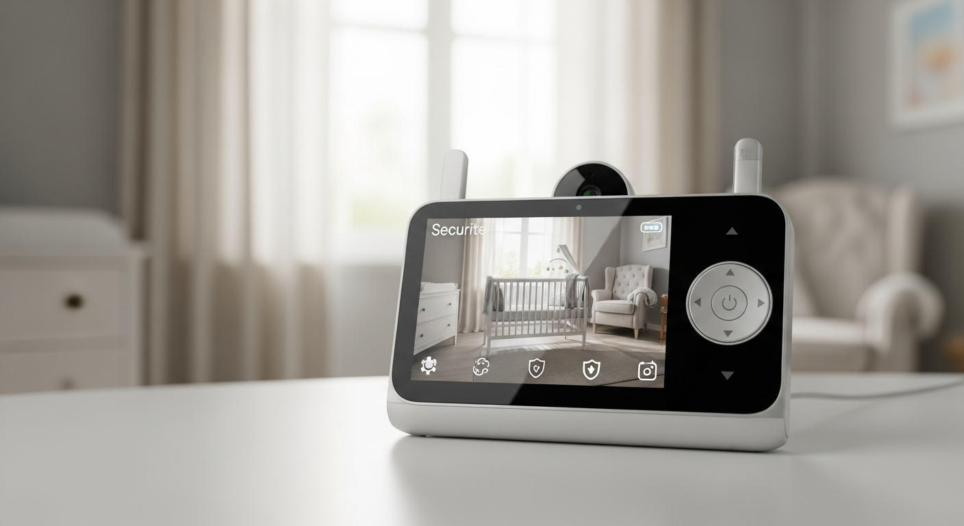Jartoo 2K Video Baby Monitor displaying 2K resolution nursery view with night vision