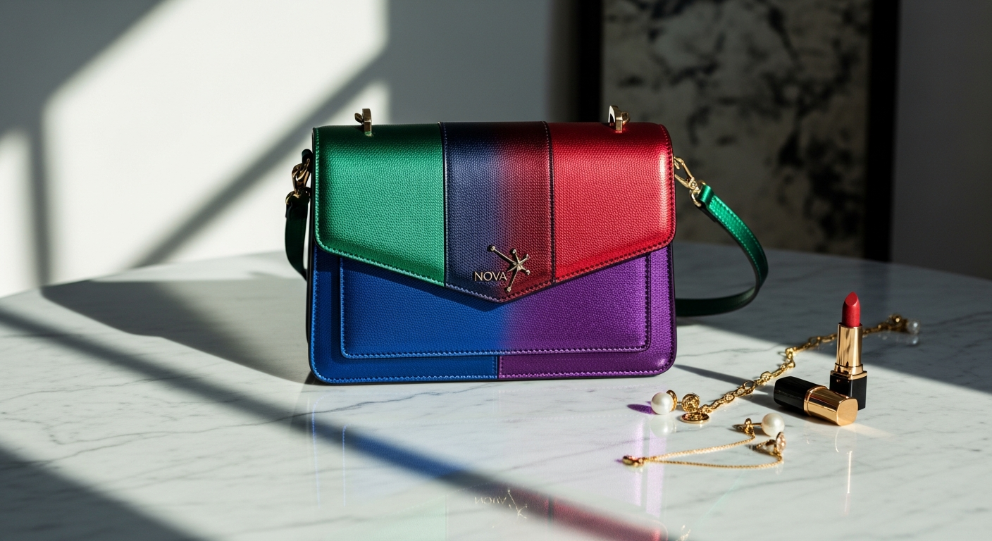 Luna Charles Nova Star Handbag with celestial star embellishments and vegan leather construction