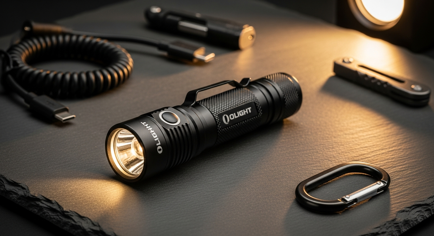 Olight Seeker 4 Pro high-power rechargeable flashlight with 4600 lumens beam