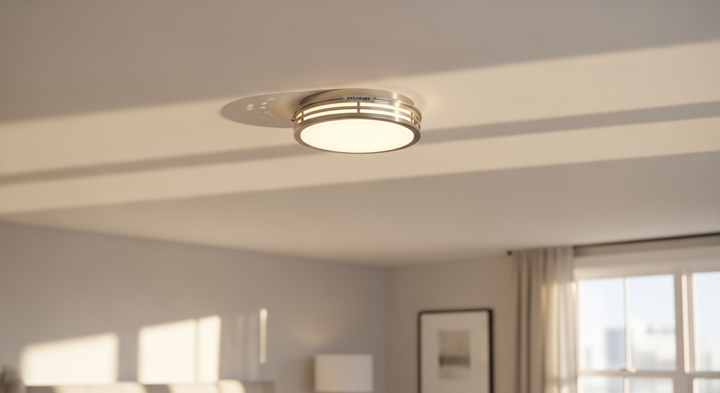 Modern SYLVANIA 12-inch selectable LED flush mount ceiling light fixture