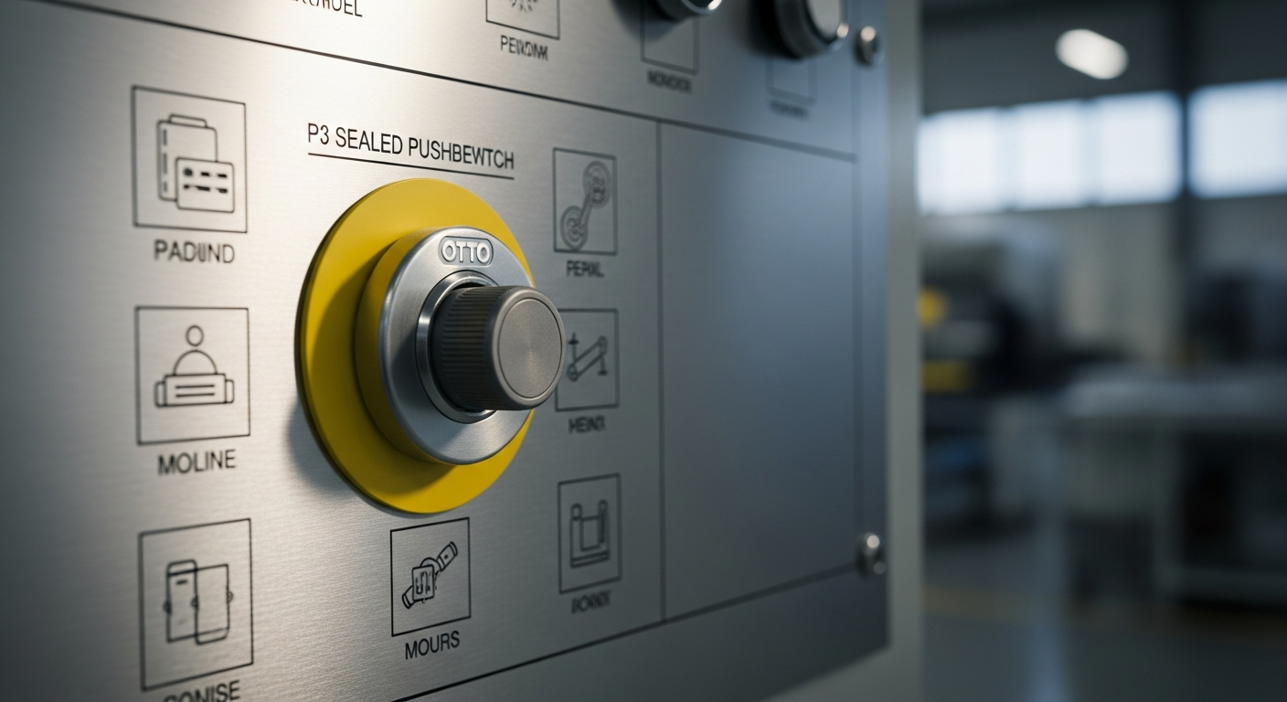 OTTO P3 sealed pushbutton switch industrial control component extreme environment application