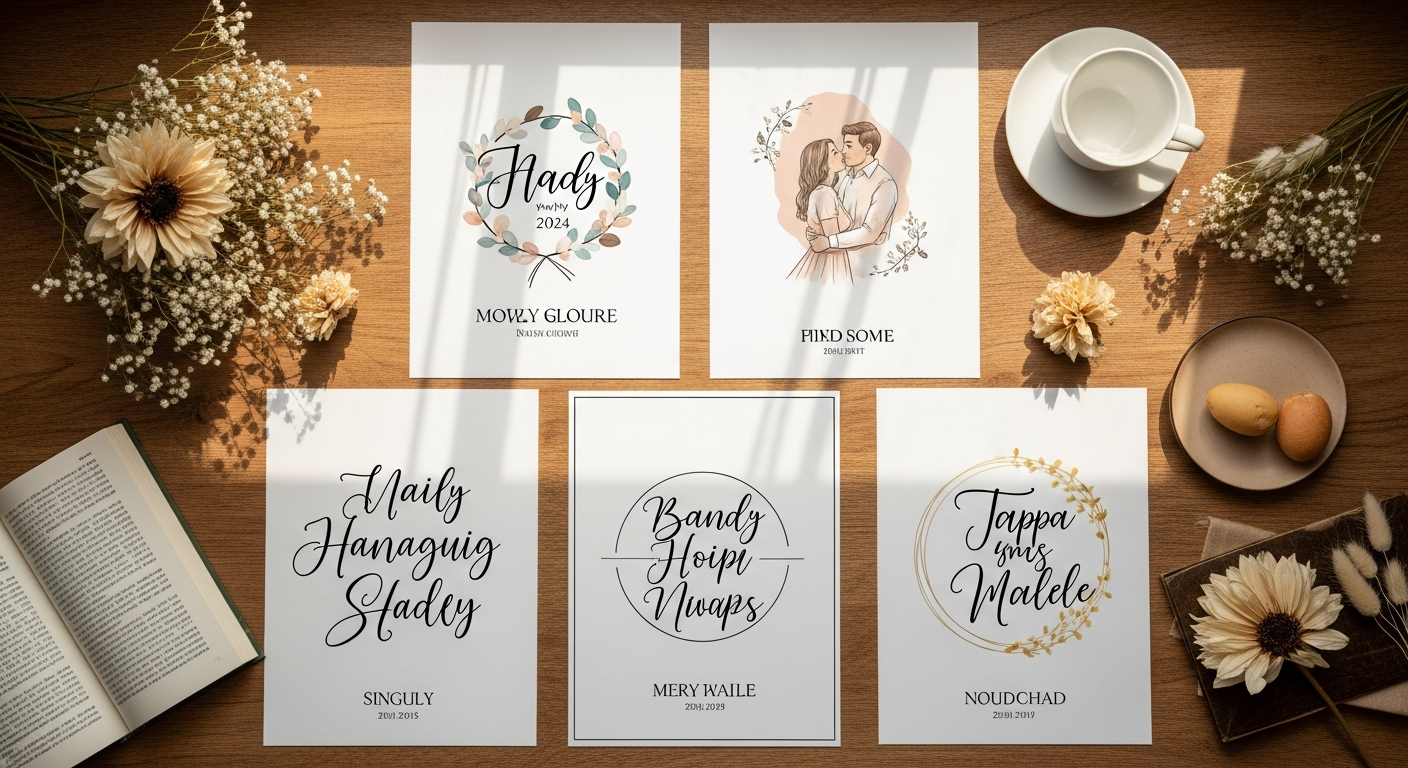 Personalized family and couple keepsake posters displayed as a home memory gallery wall