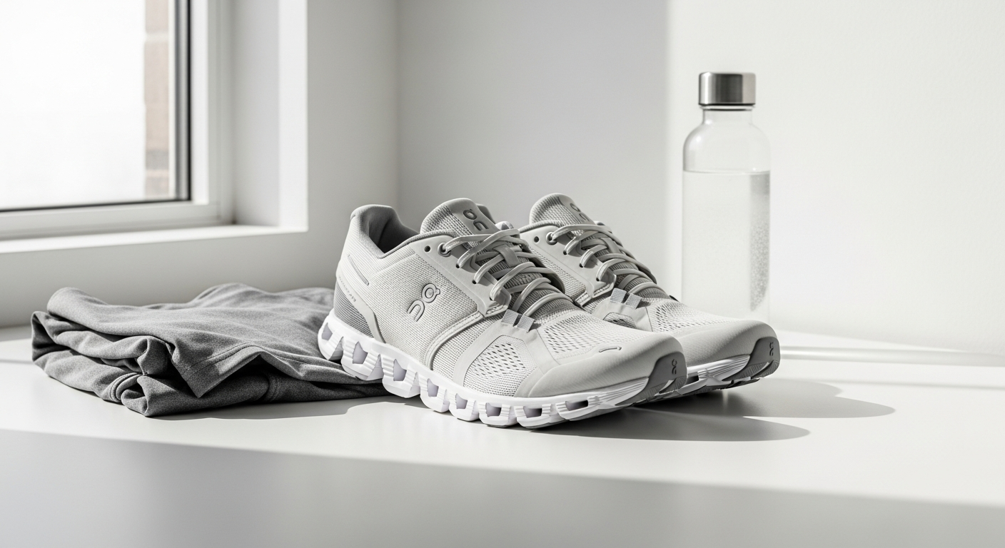 On Cloud 5 running shoes displayed on white background with CloudTec cushioning visible