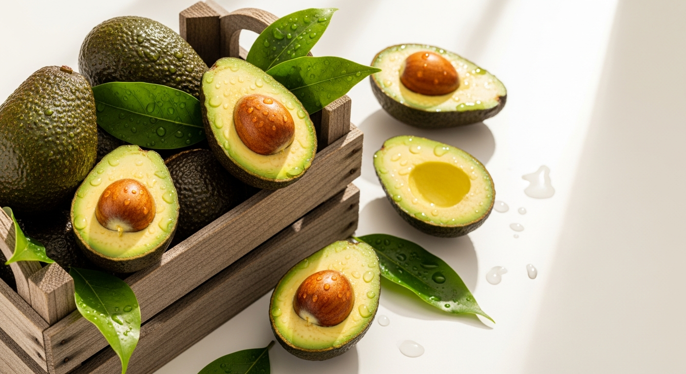Fresh Primavera Hass avocados in premium delivery box from California farm